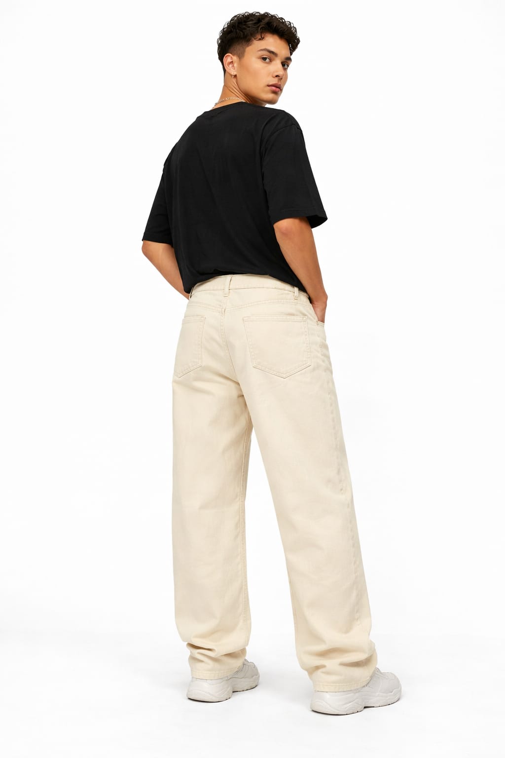 Beige Baggy Jeans - Image 2