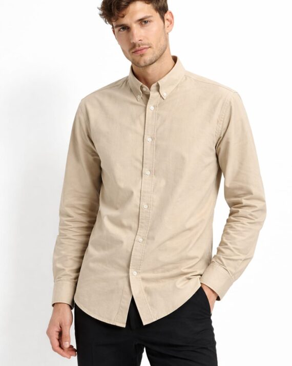 Beige Oxford Casual Shirt