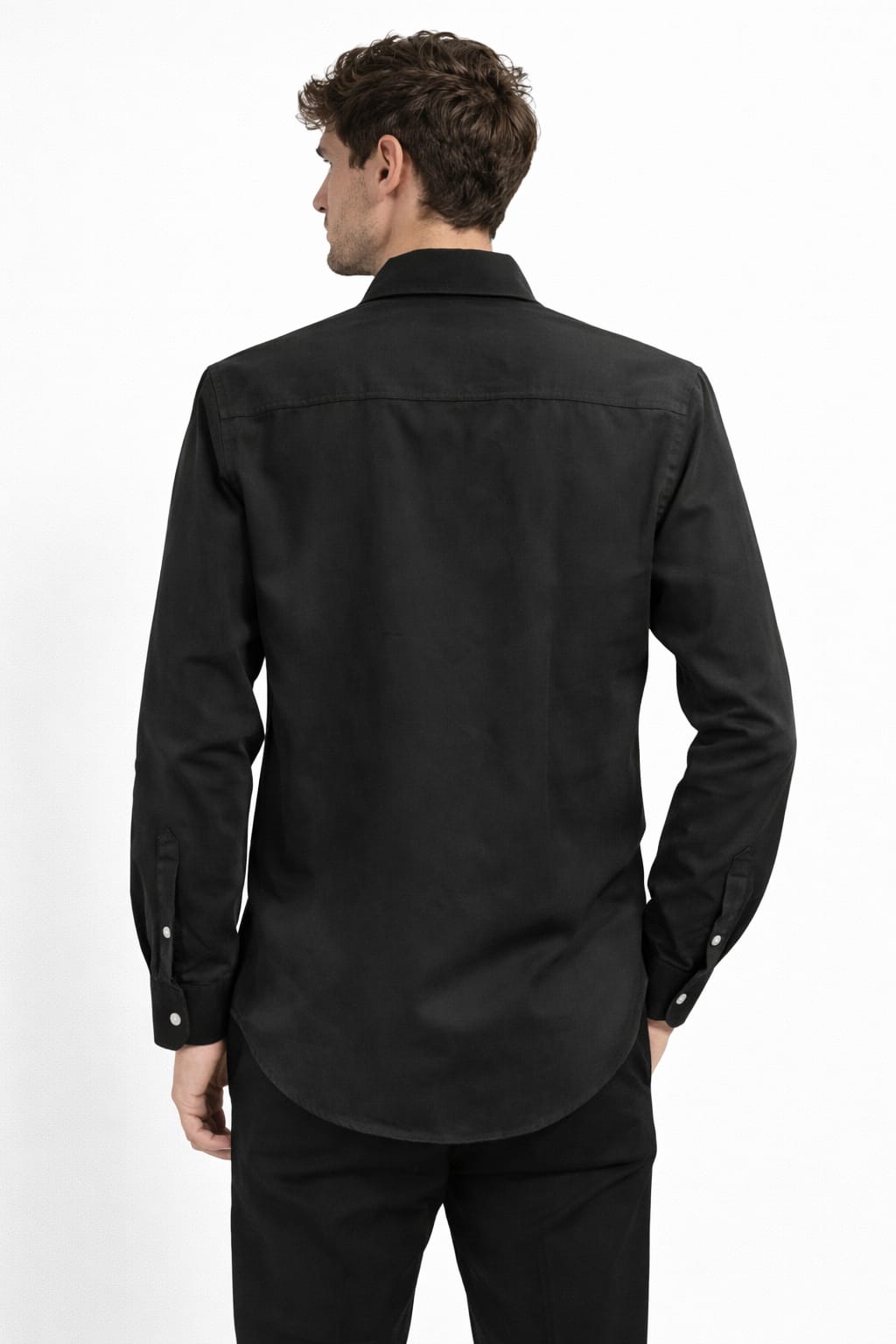 Black Oxford Casual Shirt - Image 2