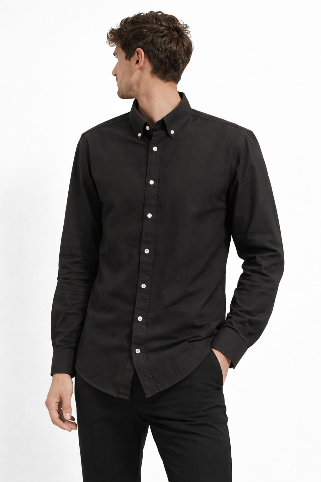 Black Oxford Casual Shirt
