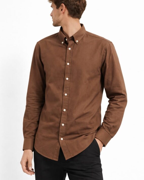 Brown Oxford Casual Shirt