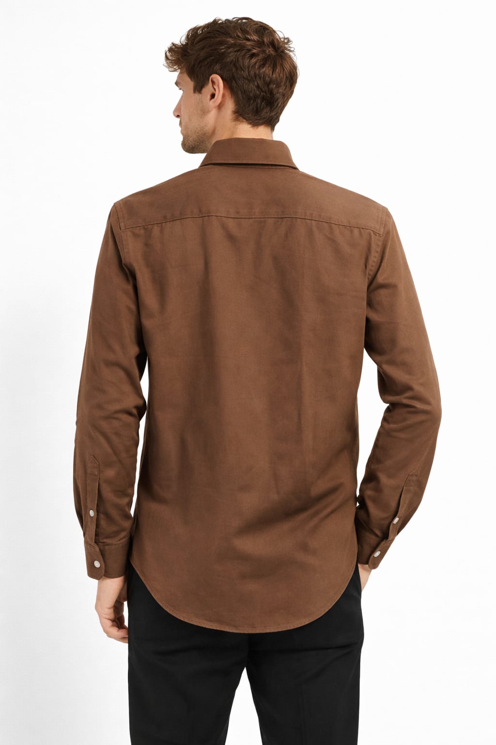 Brown Oxford Casual Shirt - Image 2