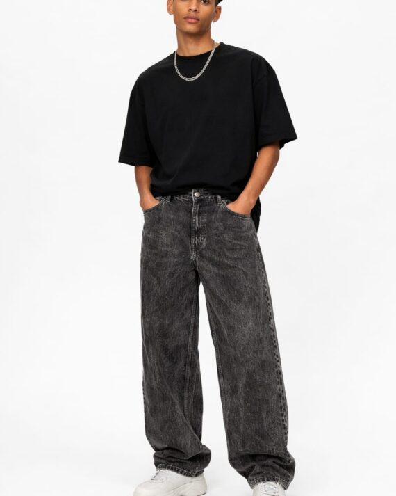 Charcoal Black Baggy Jeans
