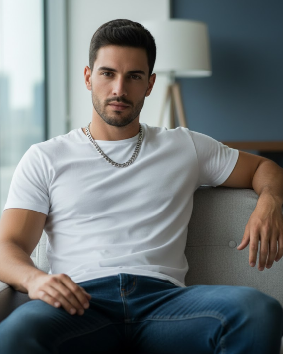 Men silver Chain