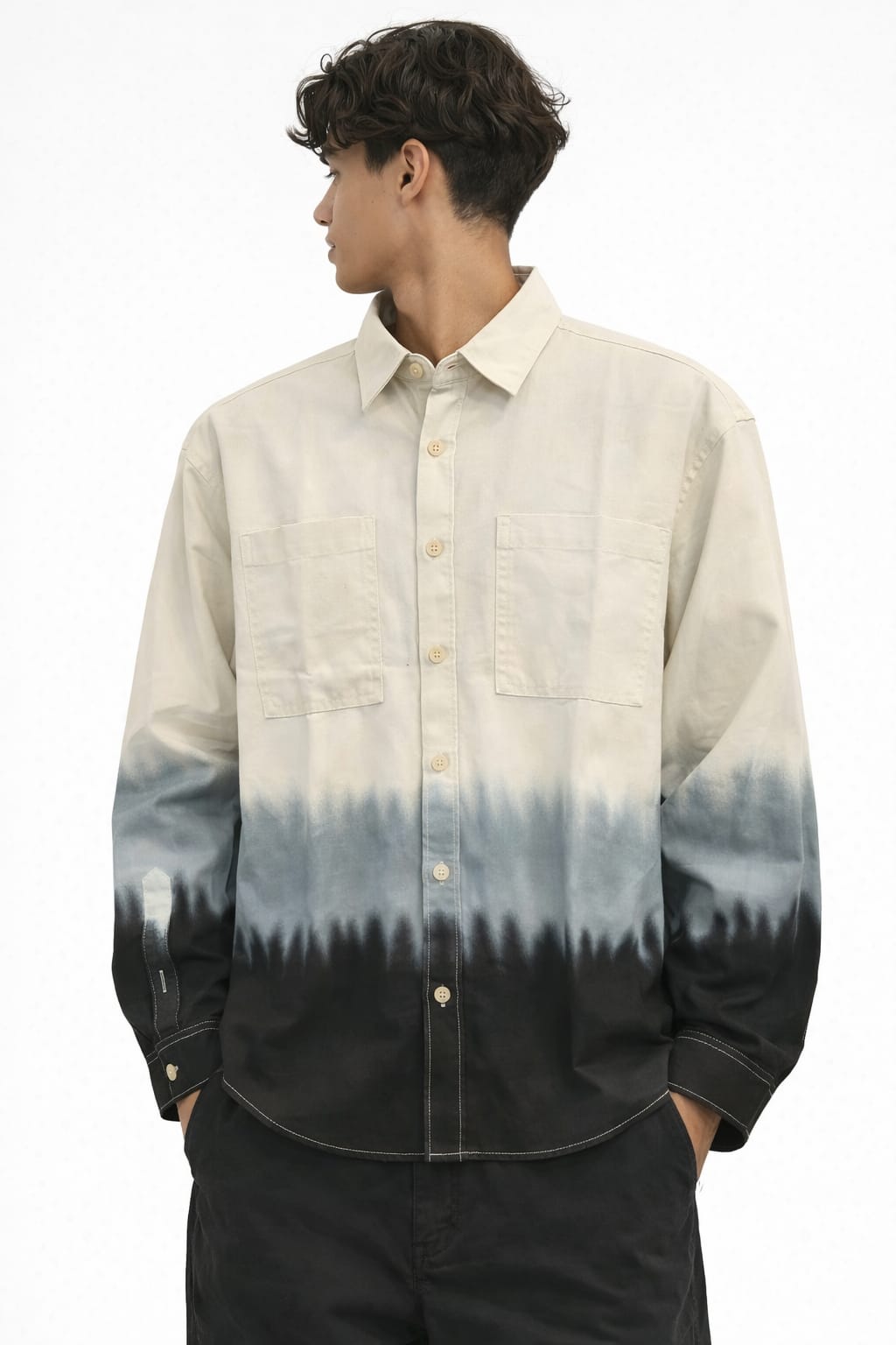 Ocean Fade Boxy Oversized Shirt