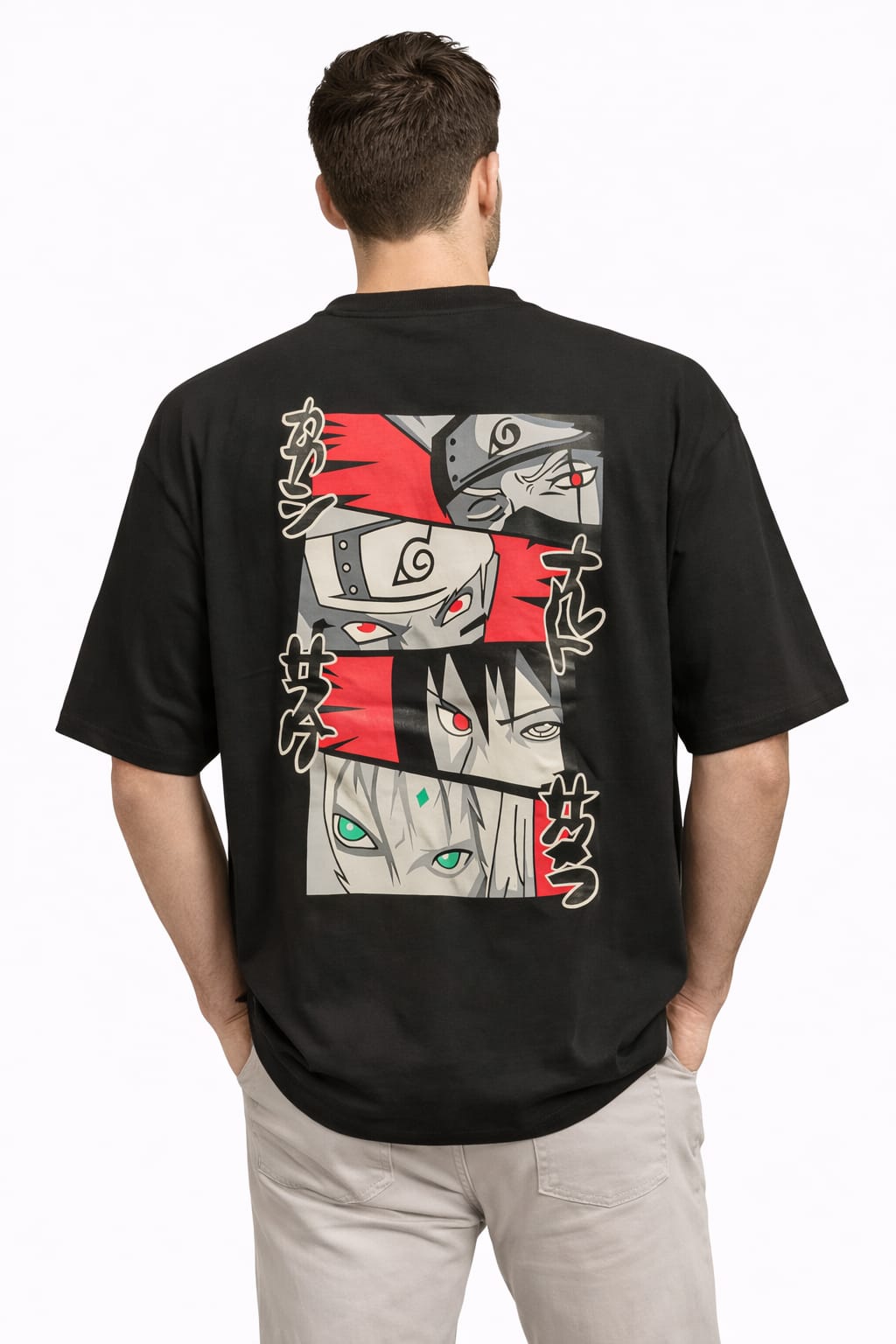 Midnight Script Oversized Looper Cotton T-Shirt - Image 2