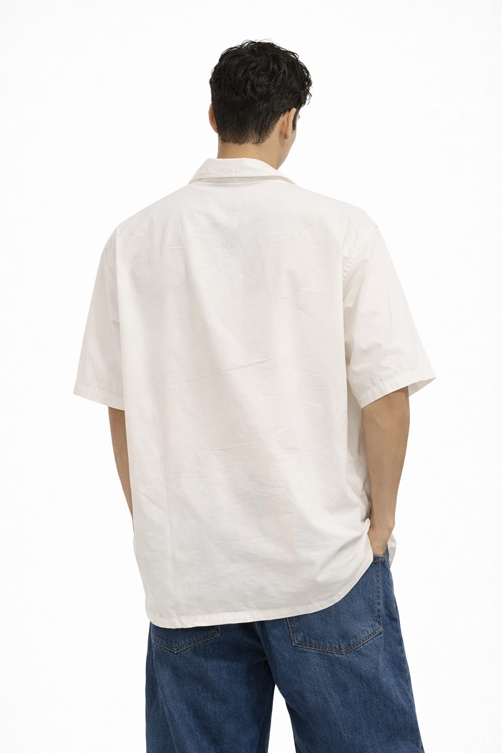 Ivory Floral Embroidered Oversized Shirt - Image 2