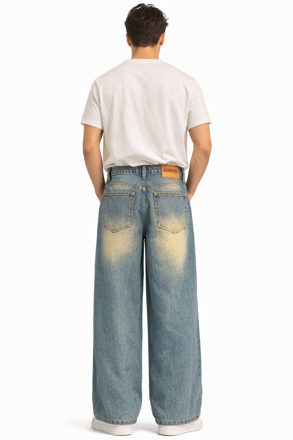 Vintage Fade Wide-Leg Denim Jeans - Image 2
