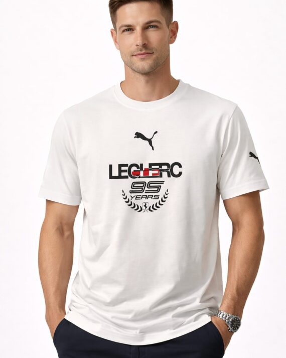 Charles Leclerc 95 Years Edition White Graphic T-Shirt
