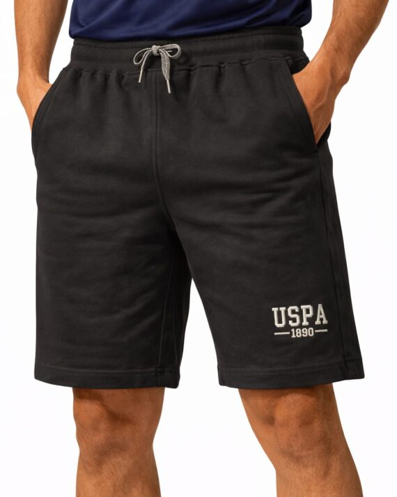 Men’s Black Cotton Lounge Shorts