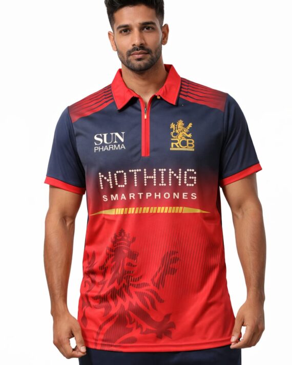 Men’s Royal Red & Navy Sports Polo T-Shirt