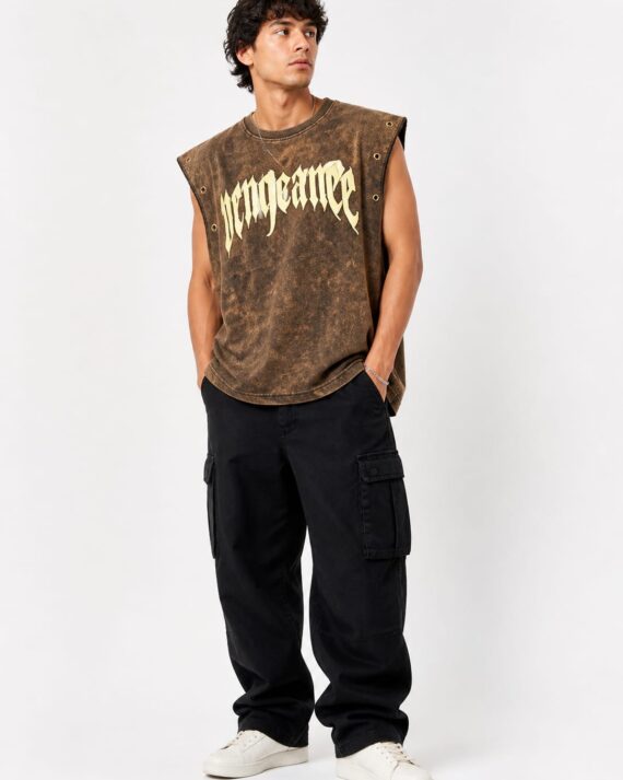 Vengeance Acid Wash Sleeveless T-Shirt
