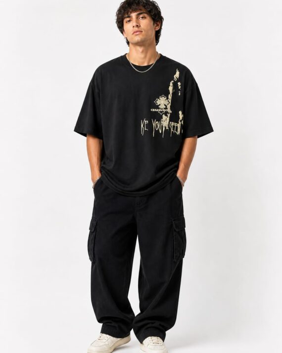 Midnight Script Oversized T-Shirt