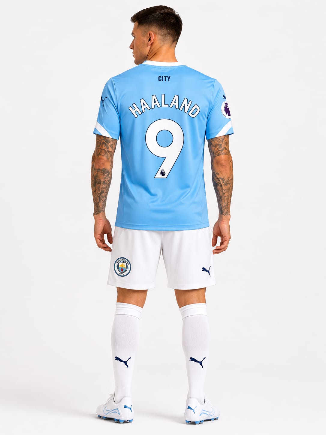 Manchester City Inspired Sky Blue Football Jersey & Shorts Training Set - Image 2