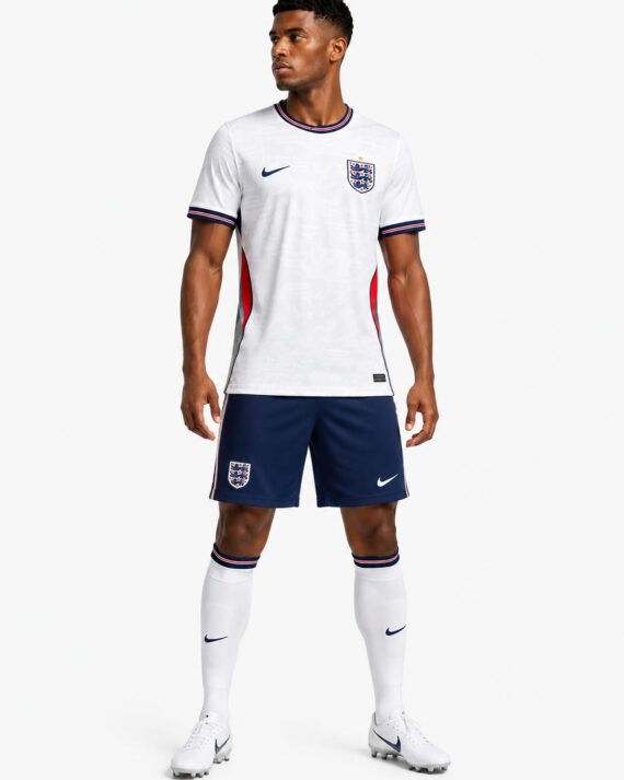 England Home Football Jersey & Shorts Set – White/Navy Match Edition