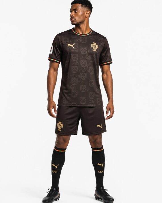Portugal Black Edition Football Jersey & Shorts Set – Premium Away Kit
