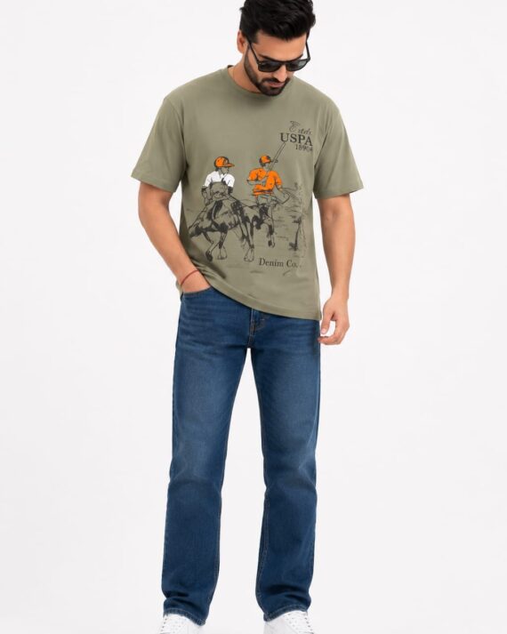 USPA Heritage Polo Riders Graphic T-Shirt – Black Editionv