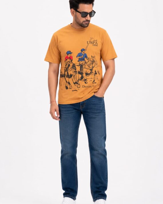 Men's Heritage Polo Rider Graphic T-Shirt – Mustard