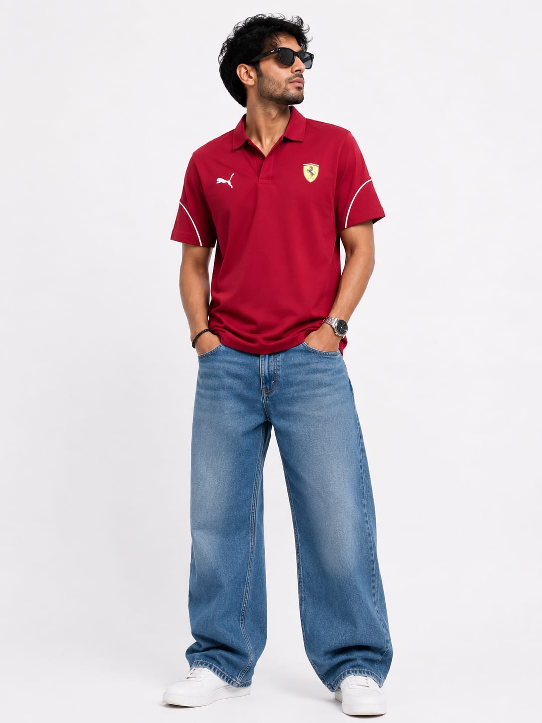 Men’s Maroon Motorsport Performance Polo T-Shirt