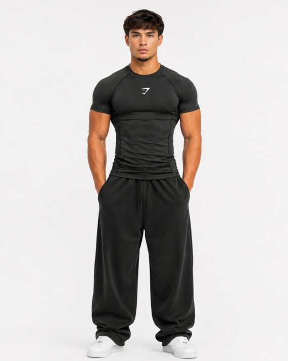 Gymshark Men's Compression Performance T-Shirt – Black