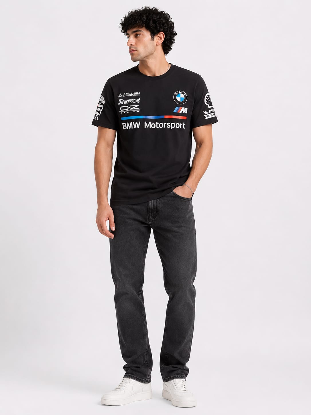 BMW Motorsport Inspired Premium Cotton T-Shirt – Black