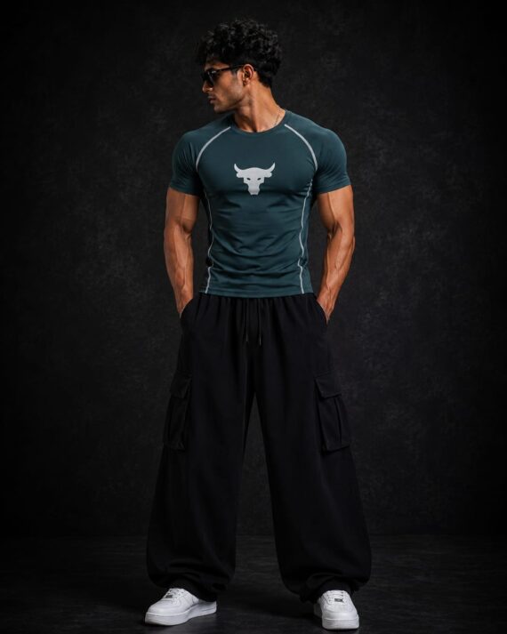 Bull Force Compression T-Shirt – Dark Teal