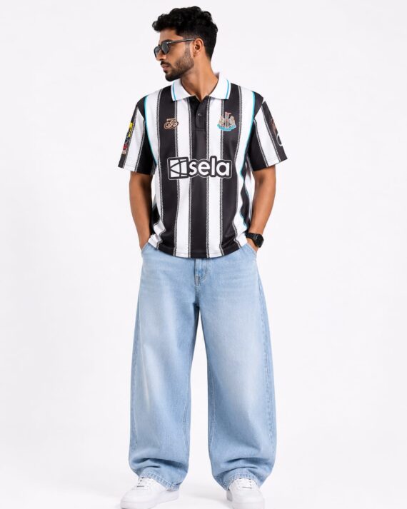 Newcastle United Retro Home Football Jersey