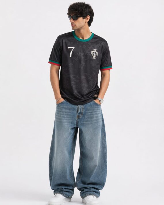 Portugal Black Away Football Jersey – Performance Fan Edition