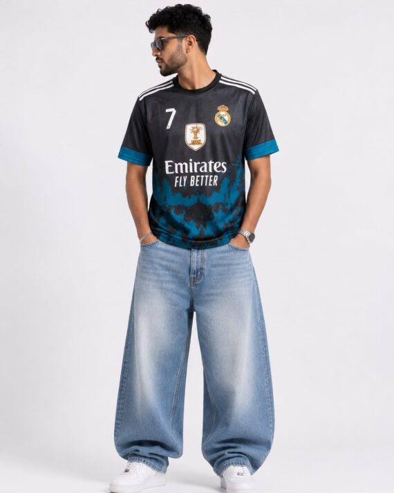 Real Madrid Black Performance Football Jersey – Away Fan Edition