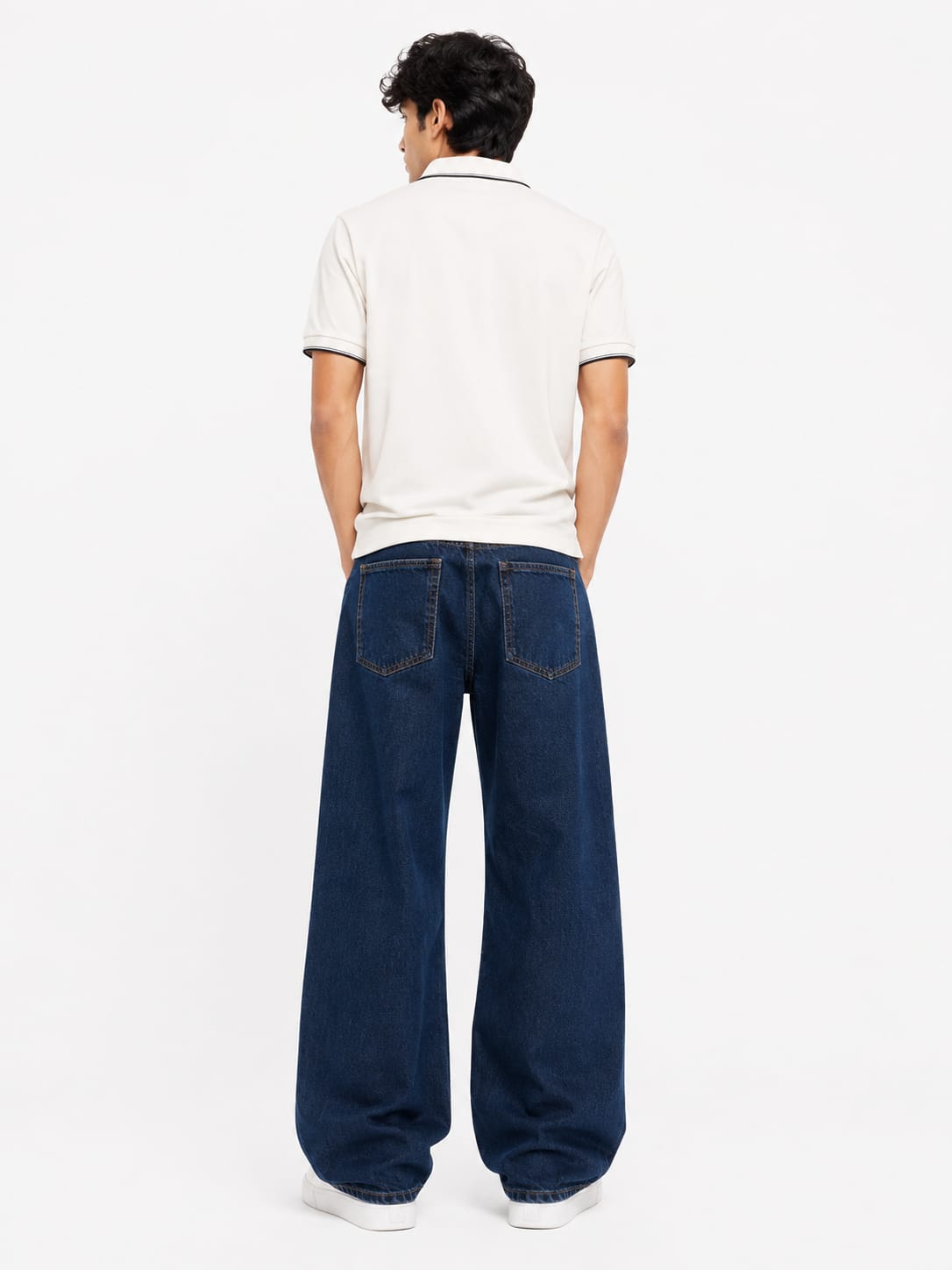 BUFFERLY Deep Indigo Baggy Jeans – Relaxed Streetwear Denim - Image 2