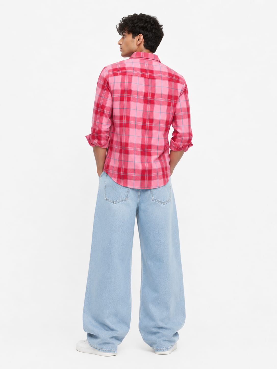 Men’s Rose Checkered Shirt - Image 2