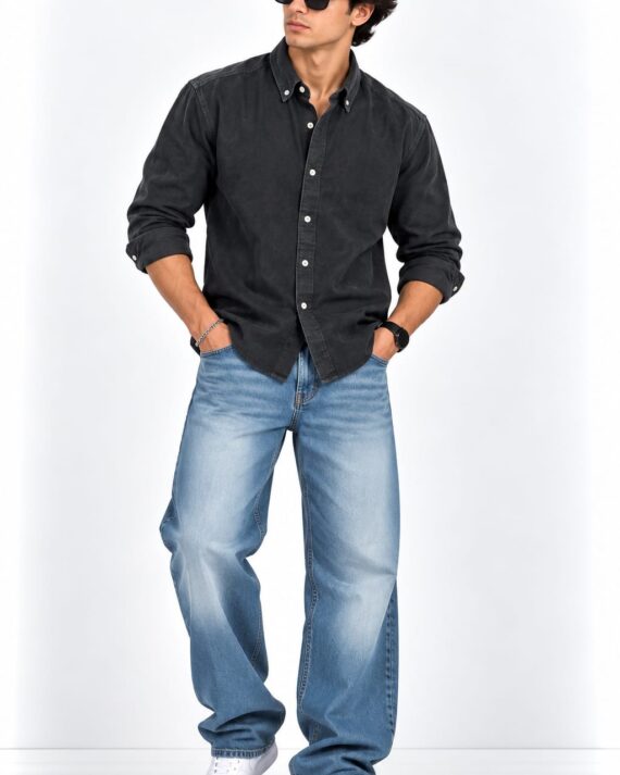 Men’s Premium Solid Full Sleeve Button-Down Casual Shirt