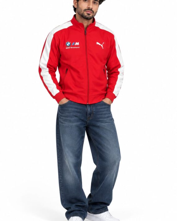 Men’s Motorsport Track Jacket – Full Zip Colourblock Sports Jacket